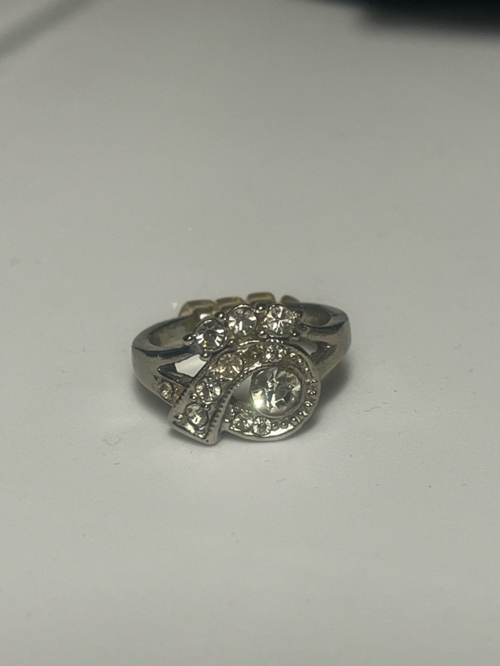 Silver-Tone Crystal Accent Eye Ring - Women Jewelry